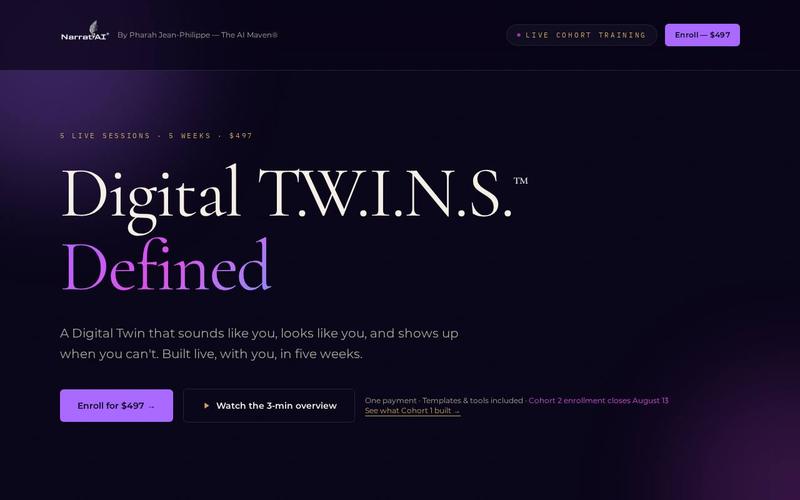 Live build: Digital T.W.I.N.S.™ Defined Program Site