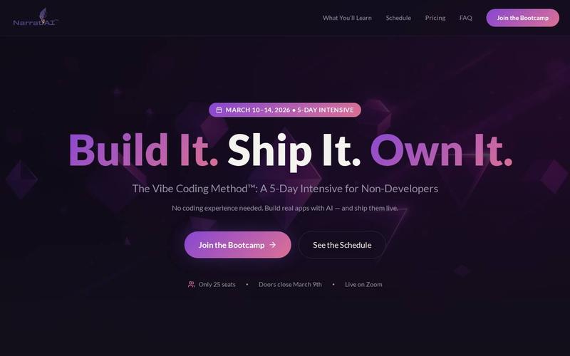 Live build: Vibe Coding Method™ Bootcamp